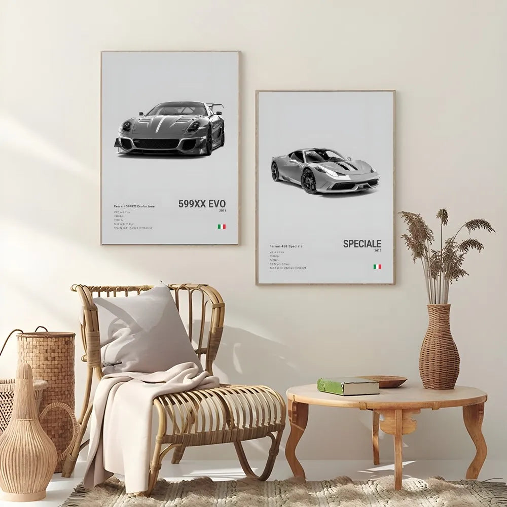 Ferrari Premium Display Poster Gray 21x30cm
