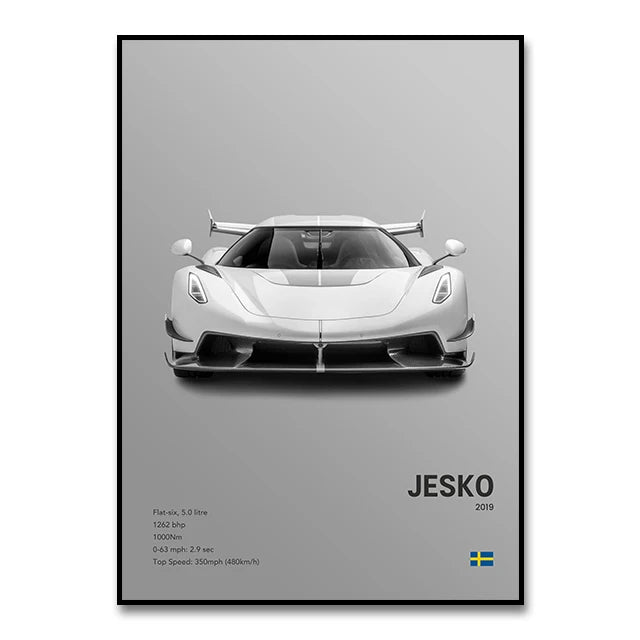 Koenigsegg Premium Display Poster 30x40cm