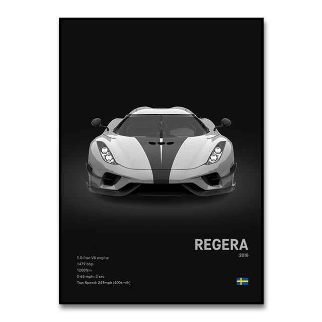 Koenigsegg Premium Display Poster 30x40cm