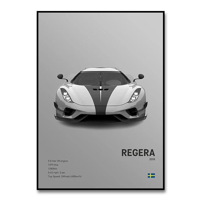 Koenigsegg Premium Display Poster 30x40cm