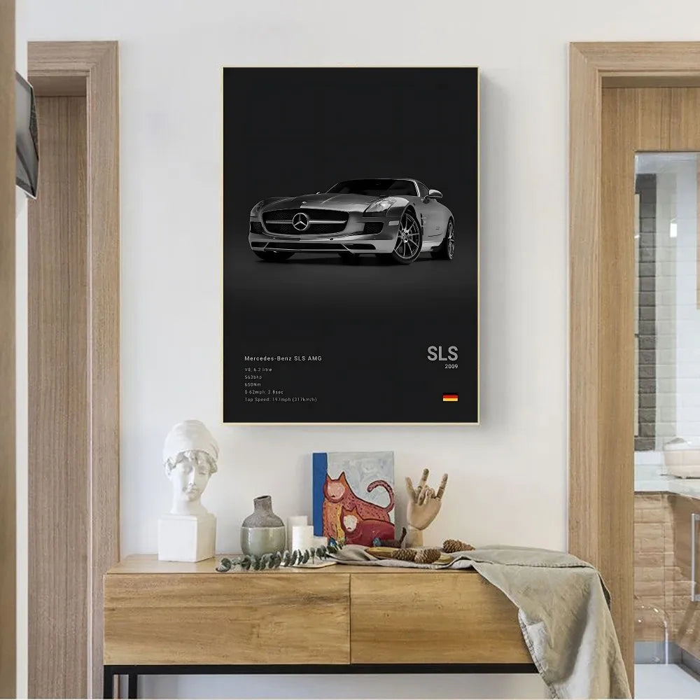 Mercedes Premium Display Poster Black 30x45cm