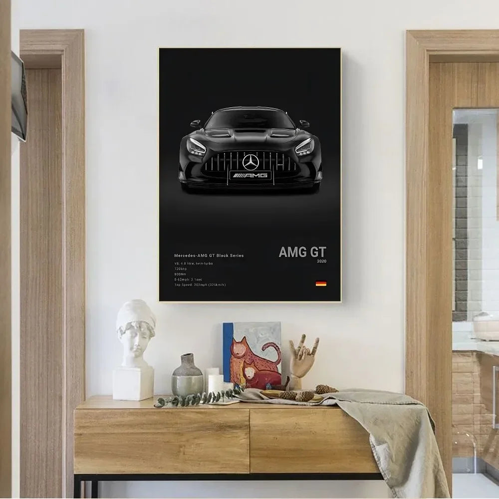 Mercedes Premium Display Poster Black 30x45cm