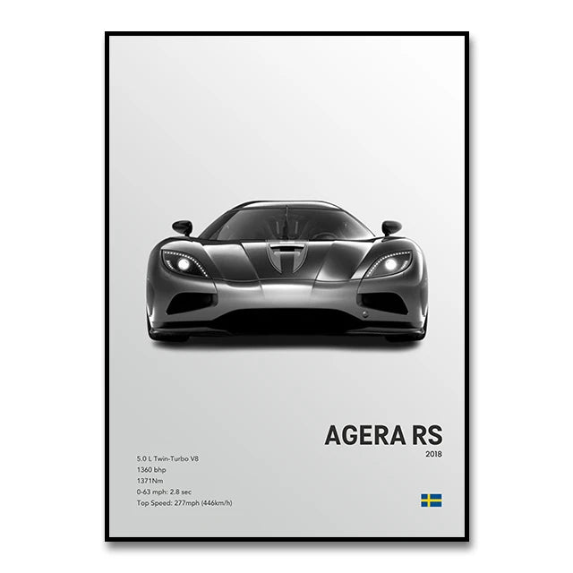Koenigsegg Premium Display Poster 30x40cm
