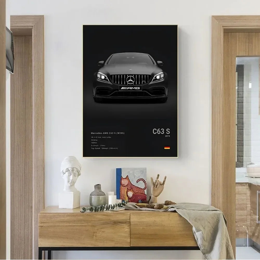 Mercedes Premium Display Poster Black 30x45cm