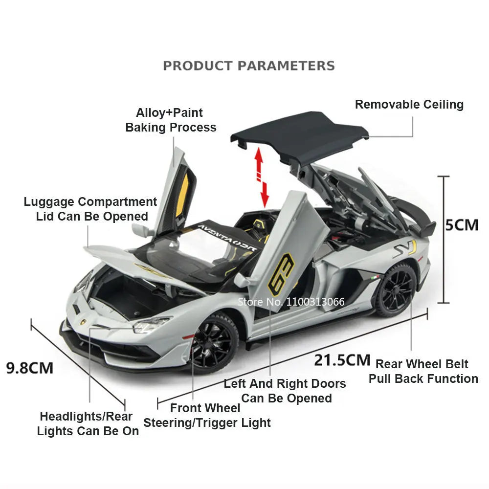 Lamborghini Aventador SVJ Diecast Model 1:24