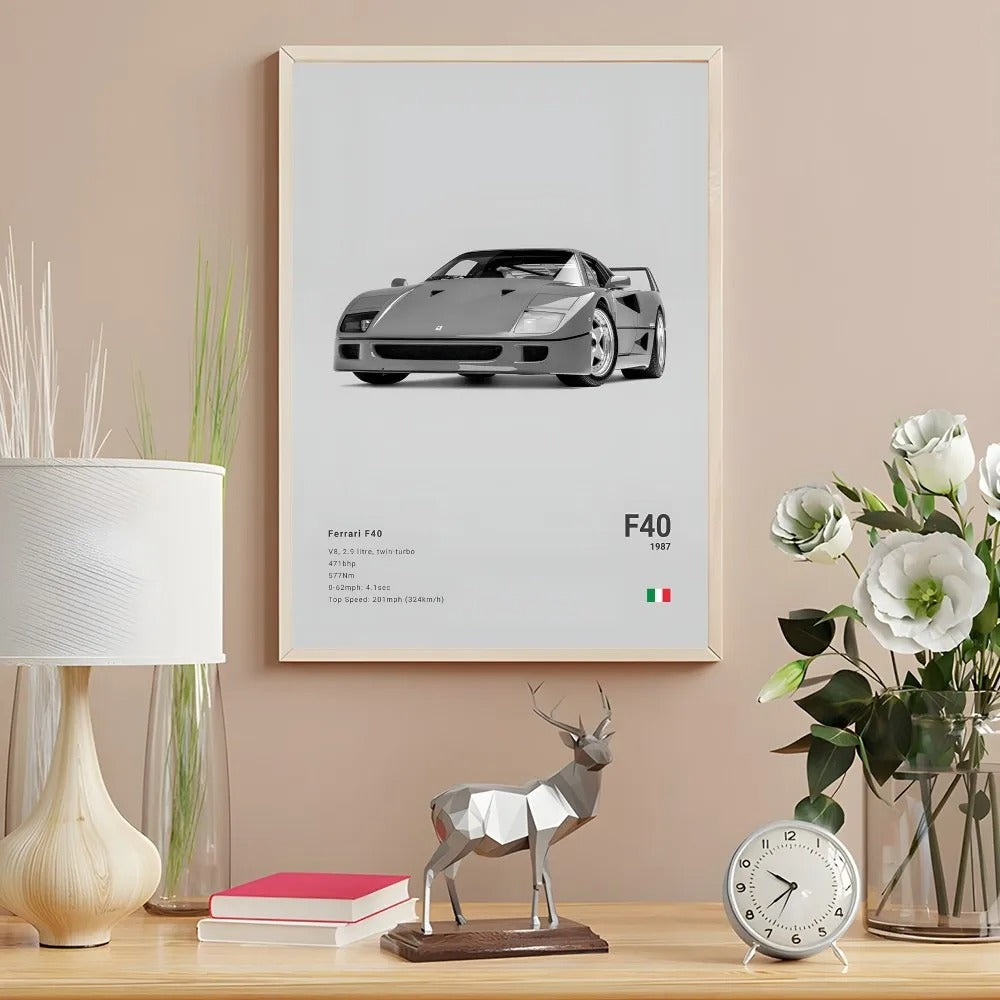 Ferrari Premium Display Poster Gray 21x30cm