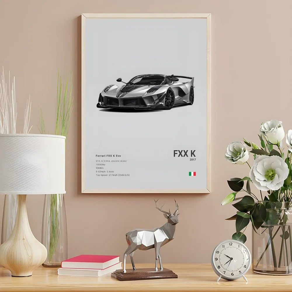 Ferrari Premium Display Poster Gray 21x30cm