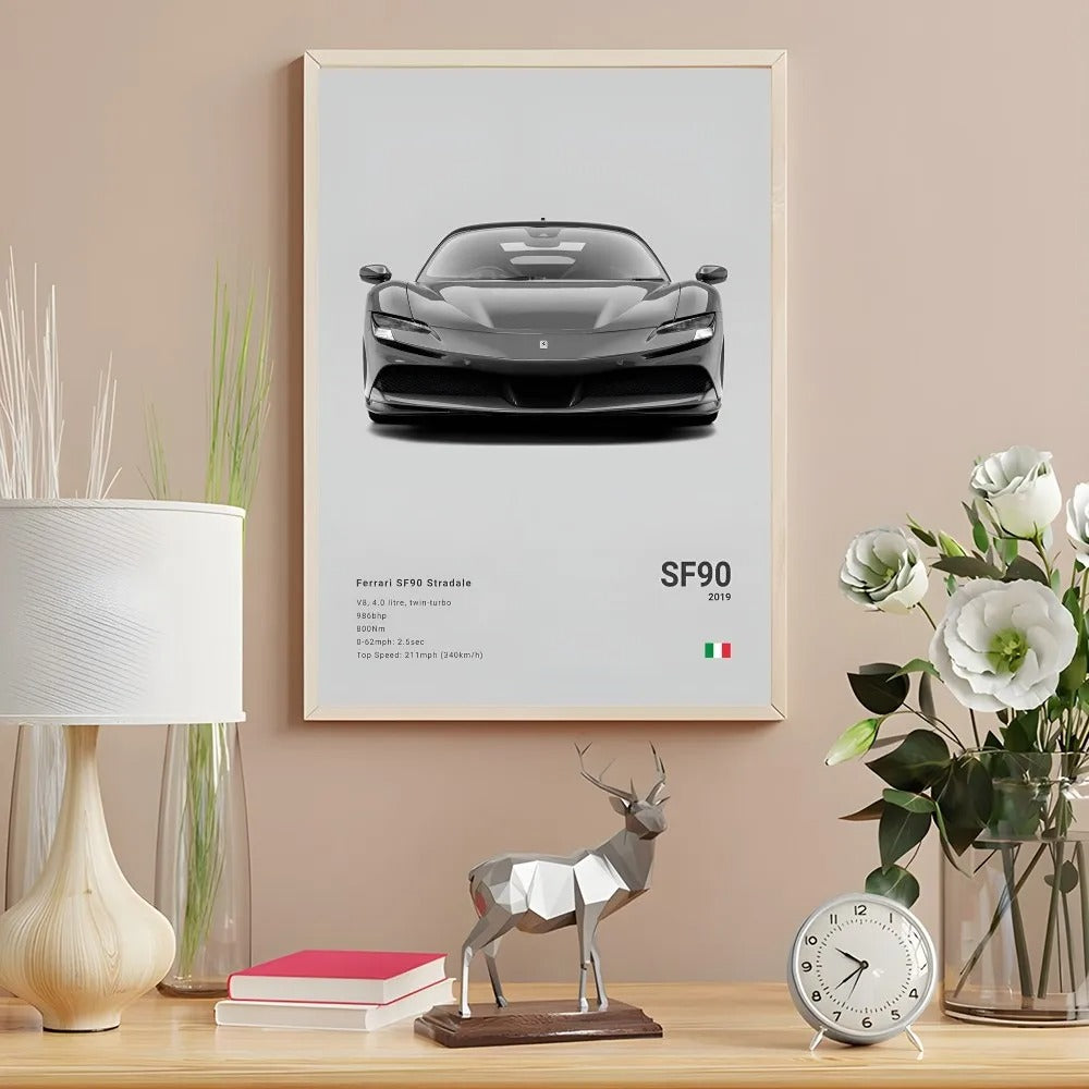 Ferrari Premium Display Poster Gray 21x30cm