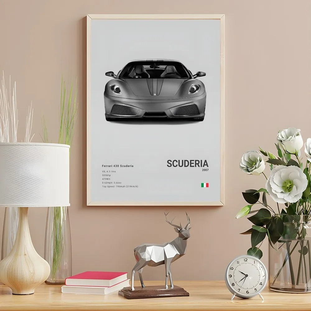 Ferrari Premium Display Poster Gray 21x30cm