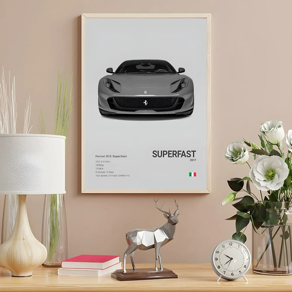 Ferrari Premium Display Poster Gray 21x30cm