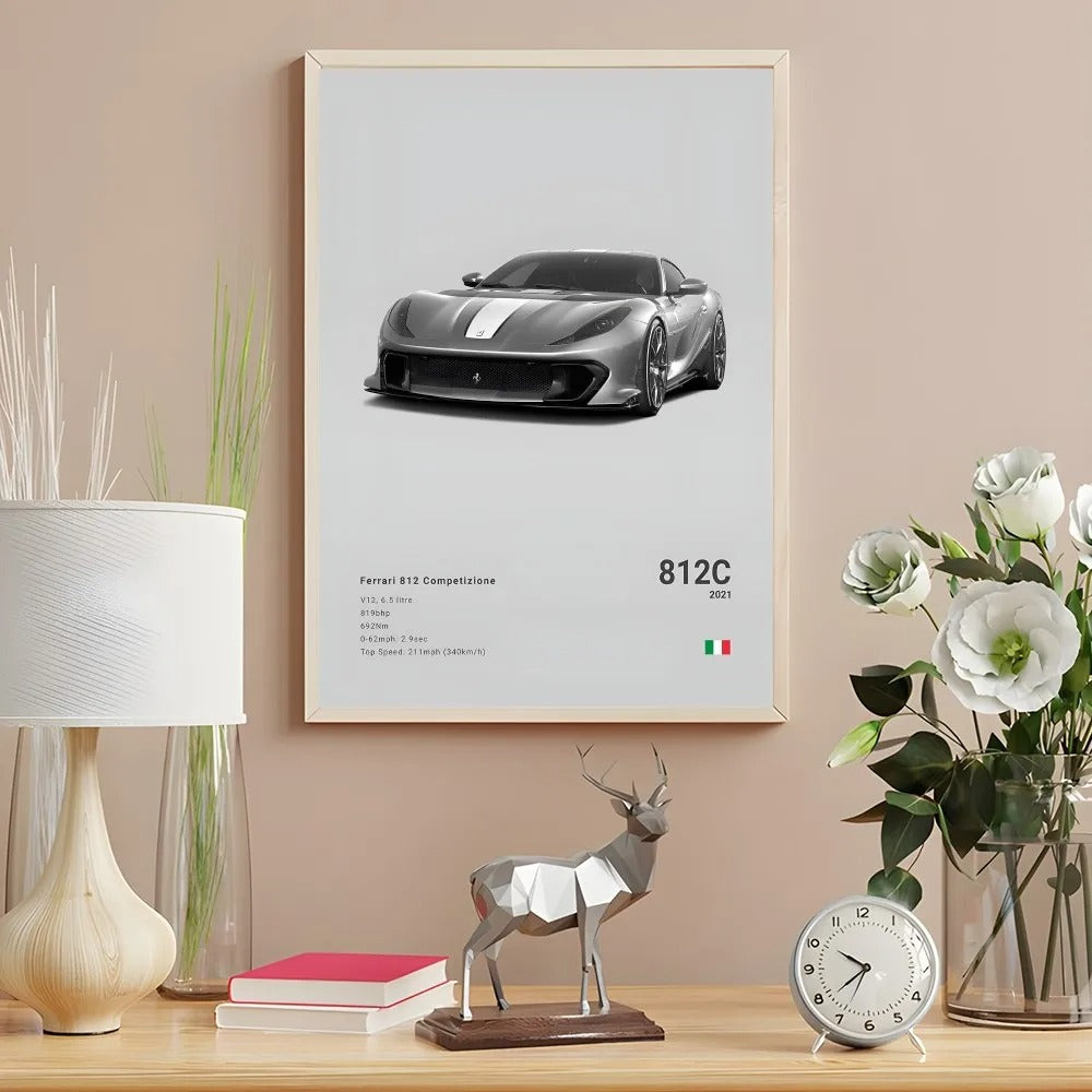 Ferrari Premium Display Poster Gray 21x30cm