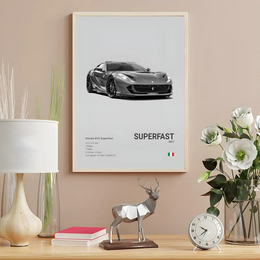 Ferrari Premium Display Poster Gray 21x30cm