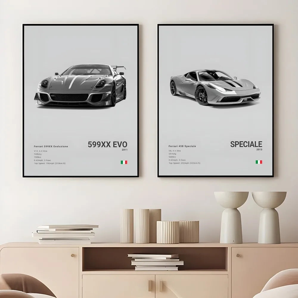 Ferrari Premium Display Poster Gray 21x30cm