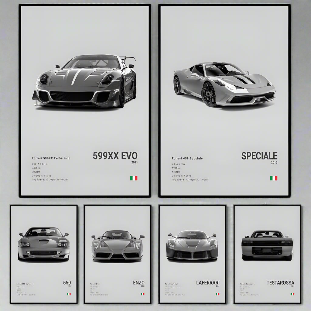 Ferrari Premium Display Poster Gray 21x30cm