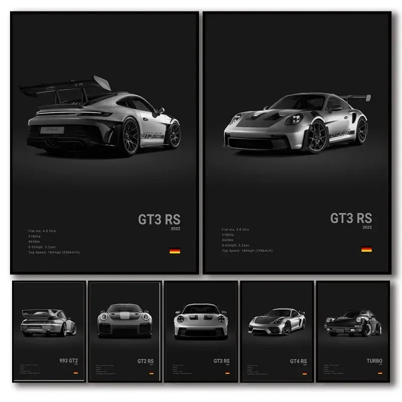 Porsche Premium Display Poster 21x30cm
