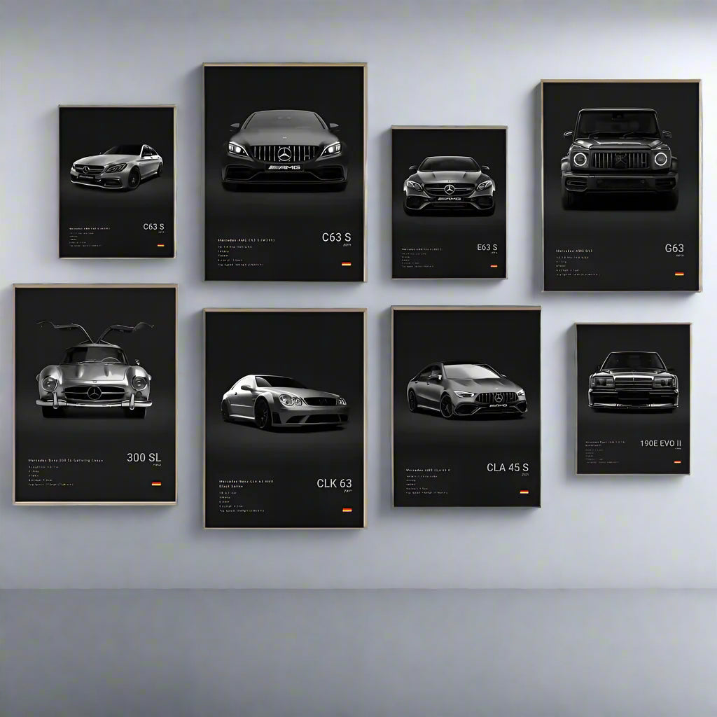 Mercedes Premium Display Poster Black 30x45cm