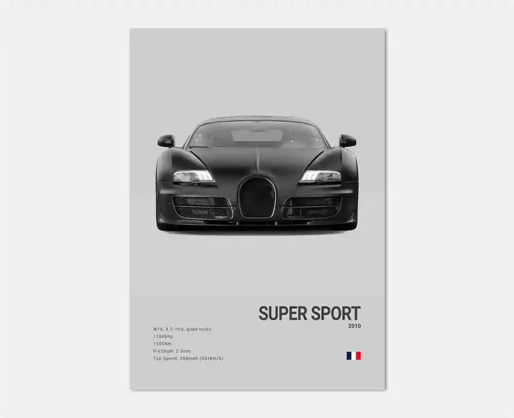 Bugatti Premium Display Poster 21x30cm