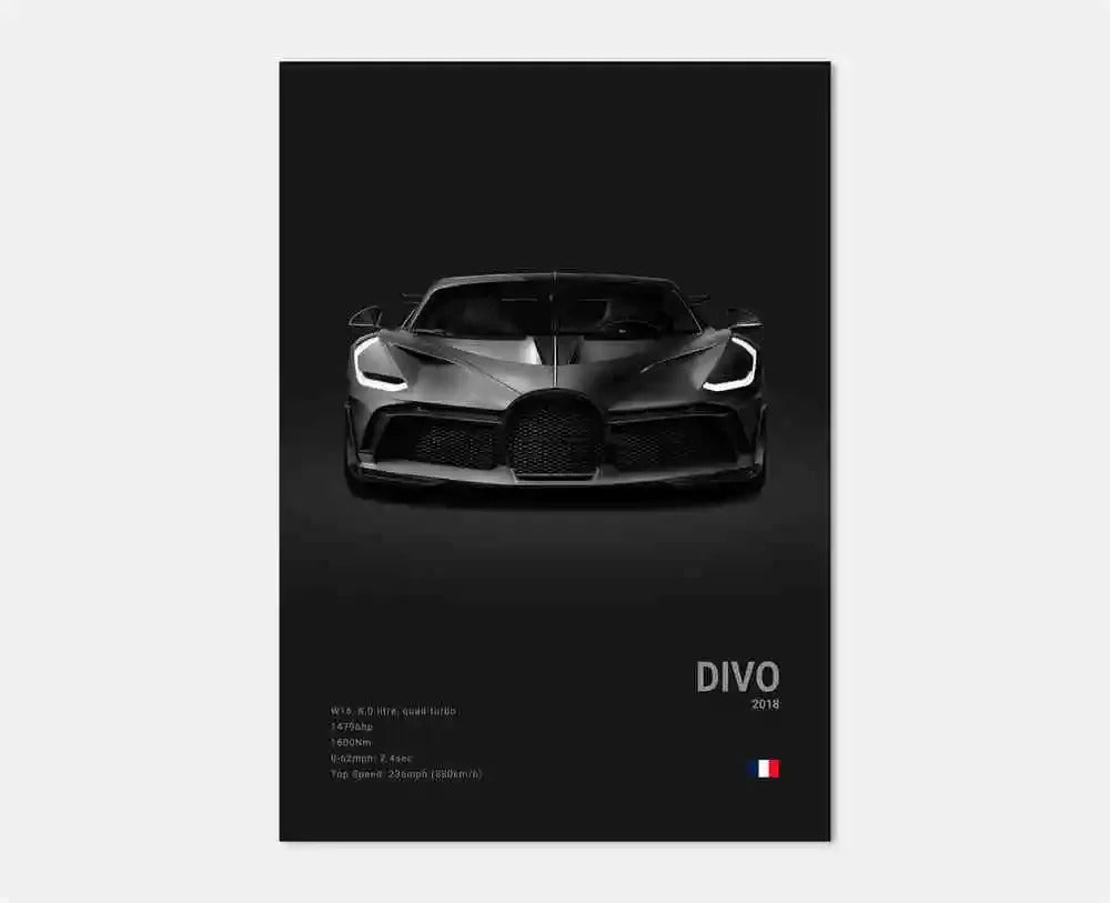 Bugatti Premium Display Poster 21x30cm