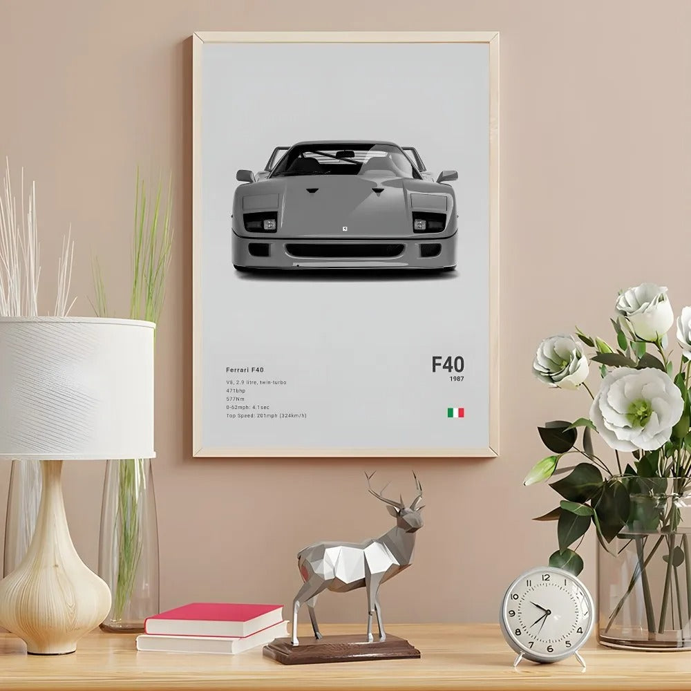 Ferrari Premium Display Poster Gray 21x30cm