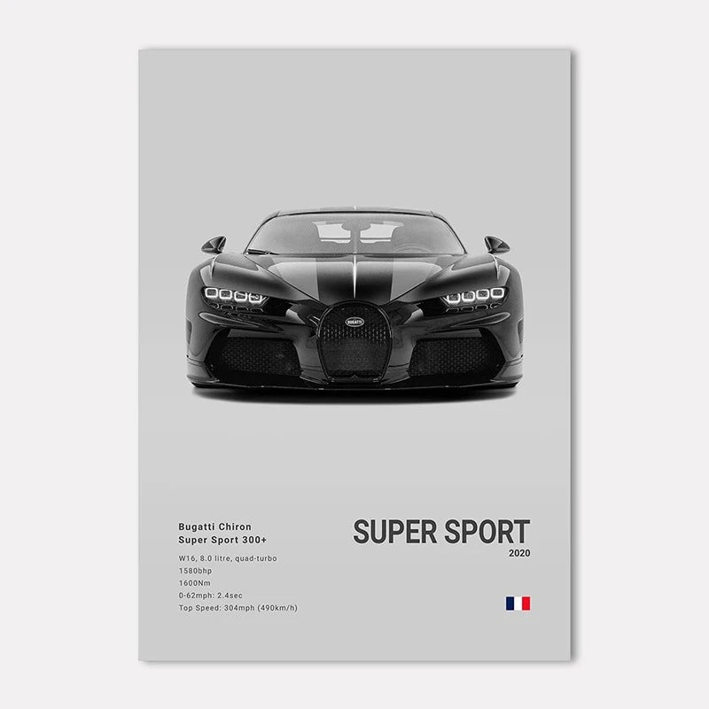 Bugatti Premium Display Poster 21x30cm